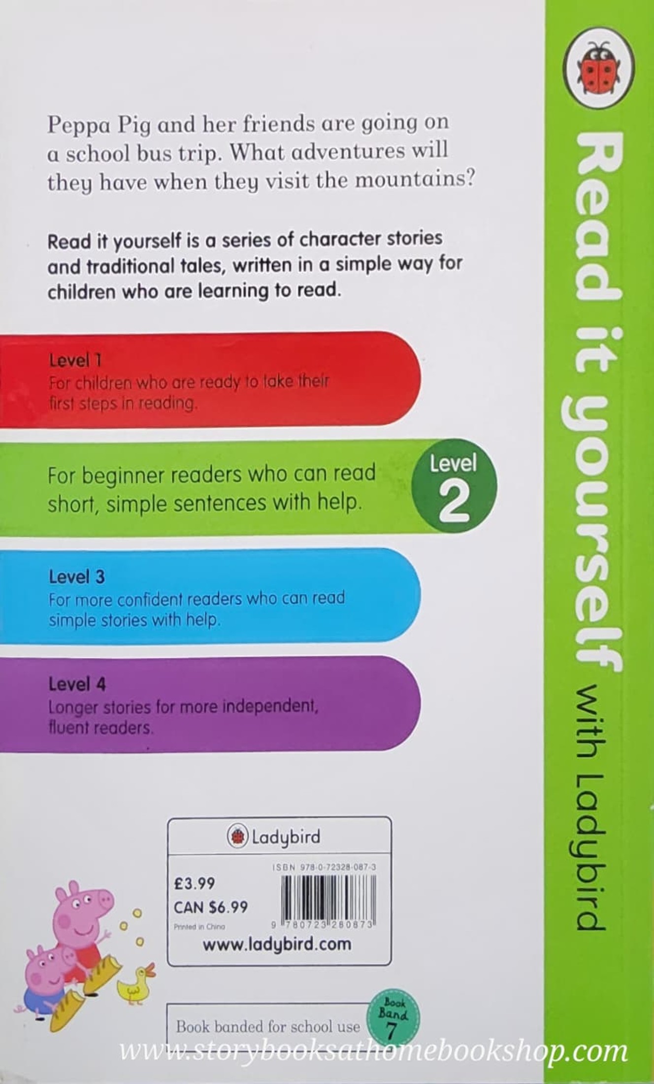 หนังสือนิทานปกอ่อน ** 🍅🍓 READ IT YOURSELF LEVEL 2:PEPPA PIG SCHOOL BUS TRIP