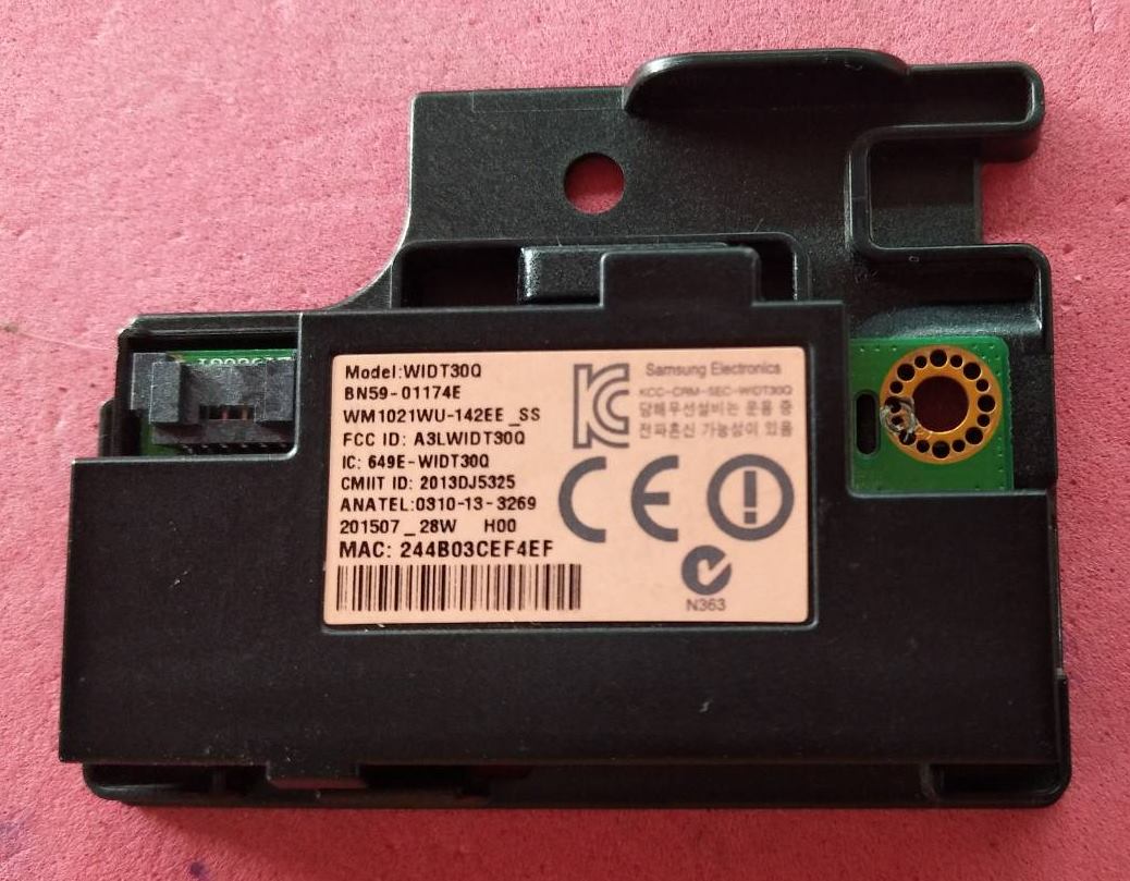 ตัวรับสัญญาน Wifi ทีวีซัมซุง SAMSUNG ของแท้ถอดจากเครื่อง พาร์ทBN59-01174E