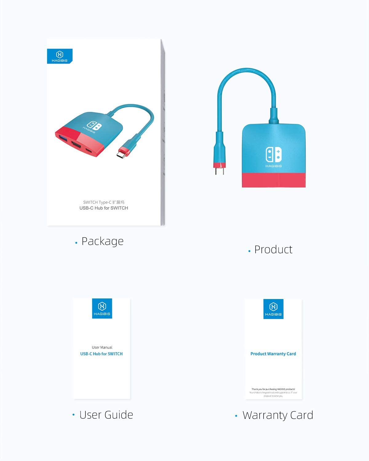 [ออกใบกำกับภาษีได้]พร้อมส่งจาก กทม Switch Dock for Nintendo Switch, Hagibis Portable TV Dock Charging Docking Station with HDMI-compatible and USB 3.0 Port