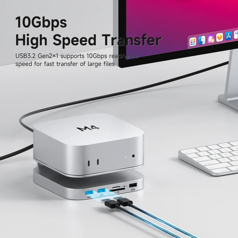 [ออกใบกำกับภาษีได้]พร้อมส่งจาก กทม Hagibis Mac mini M4 Hub with Enclosure