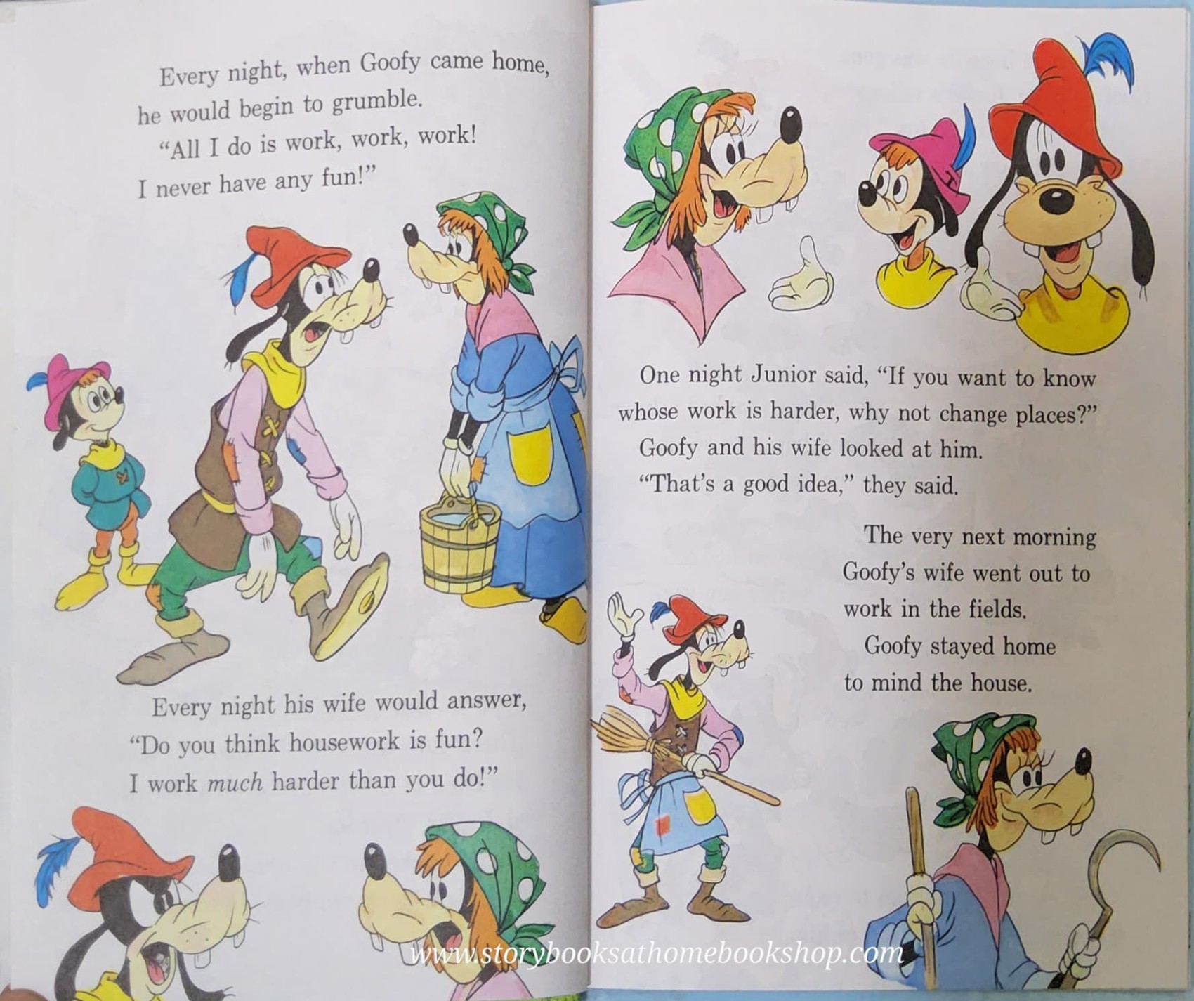 หนังสือนิทานปกแข็ง** 🍅🍓DISNEY GOOFY MINDS THE HOUSE