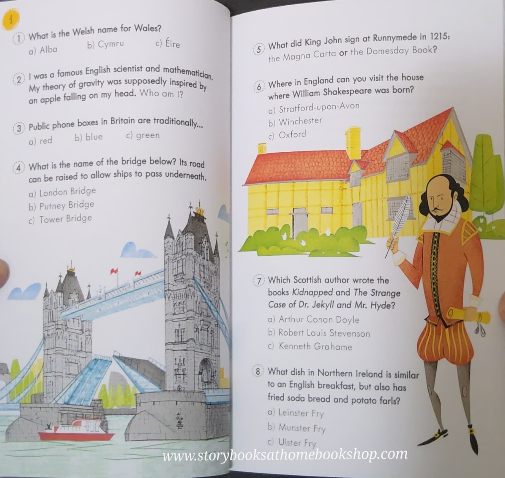 KNOWLEDGE QUIZ BOOK ** ð
ð
USBORNE GREAT BRITAIN QUIZ BOOK