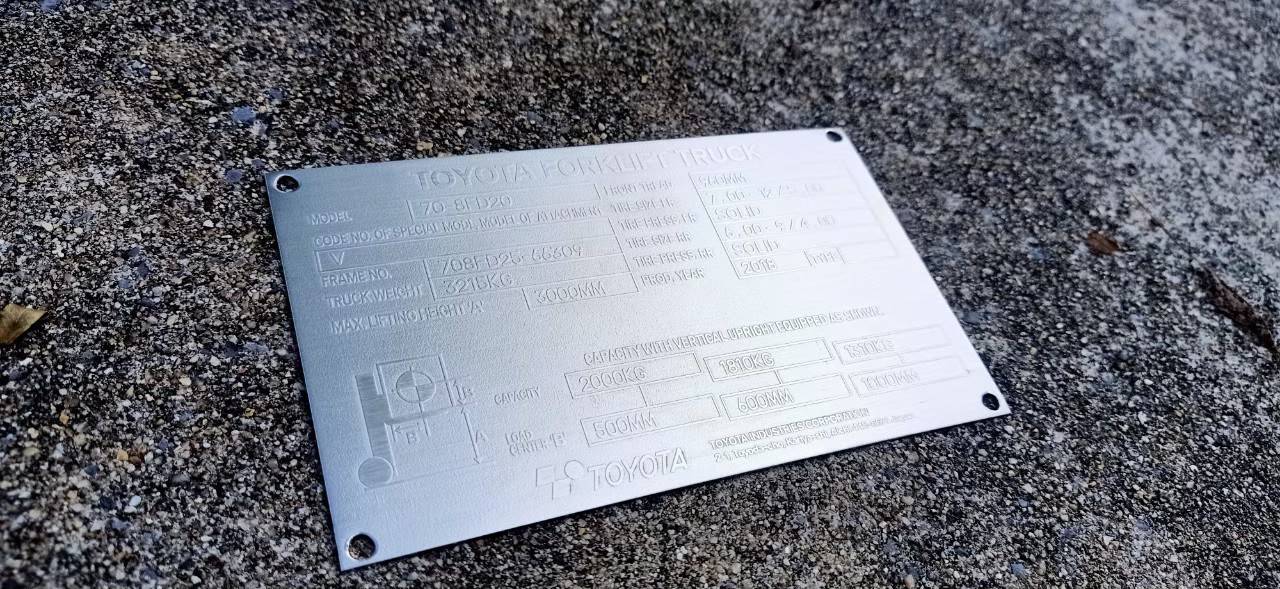 ป้ายเลเซอร์มาร์คเนมเพลต ป้ายติดเครื่องจักร