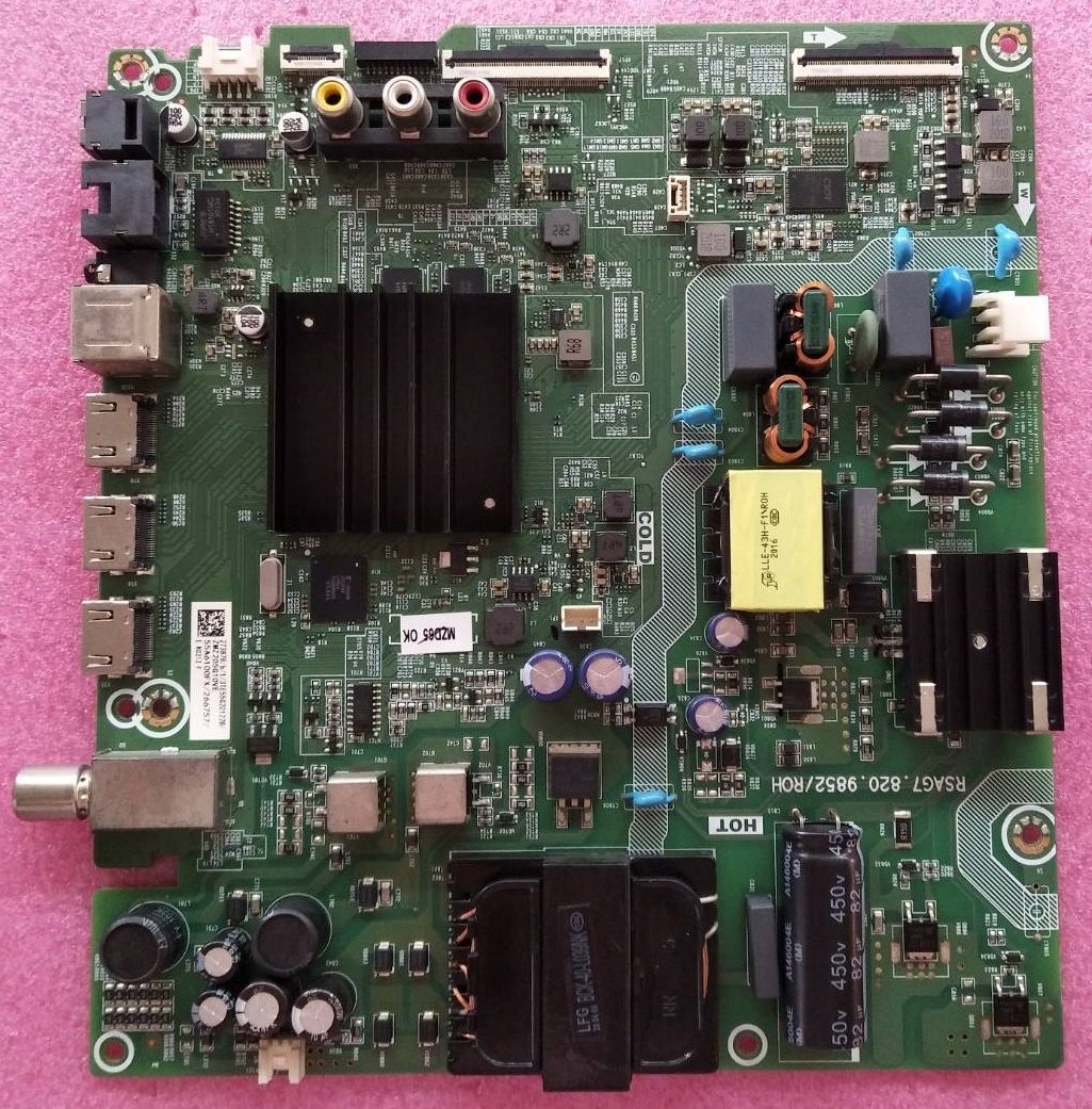 เมนบอร์ดทีวีไฮเซน ( HISENSE) ของแท้ถอดจากเครื่อง รุ่น55A7100F 55E6F พาร์ทRSAG7.820.9852/ROH