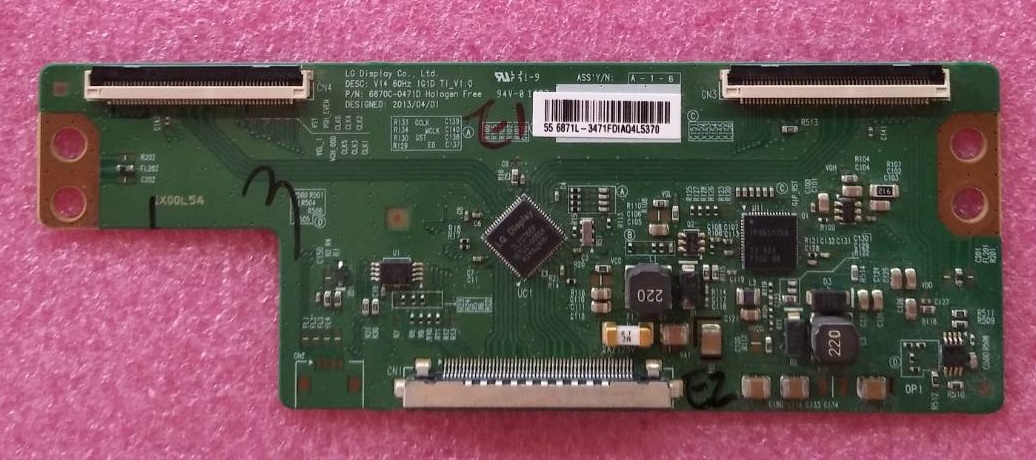 T-CONทีวี โตชิบ้า TOSHIBA ของแท้ถอดจากเครื่อง ใช้กับรุ่น 55L2450VT พาร์ทบอร์ด 6870C-0471D