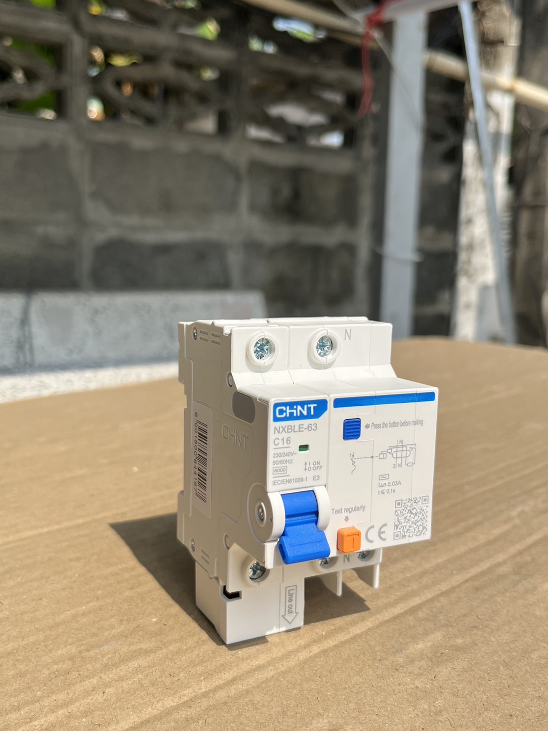 เบรกเกอร์กันดูด RCBO 1 เฟส เบรกเกอร์กันไฟดูด เบรกเกอร์กันไฟรั่ว กันดูด CHINT NXBLE-63 1P+N 16A 30mA (6kA)