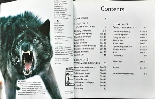 KNOWLEDGE BOOK 🍅🍓 KINGFISHER:Dangerous Creatures