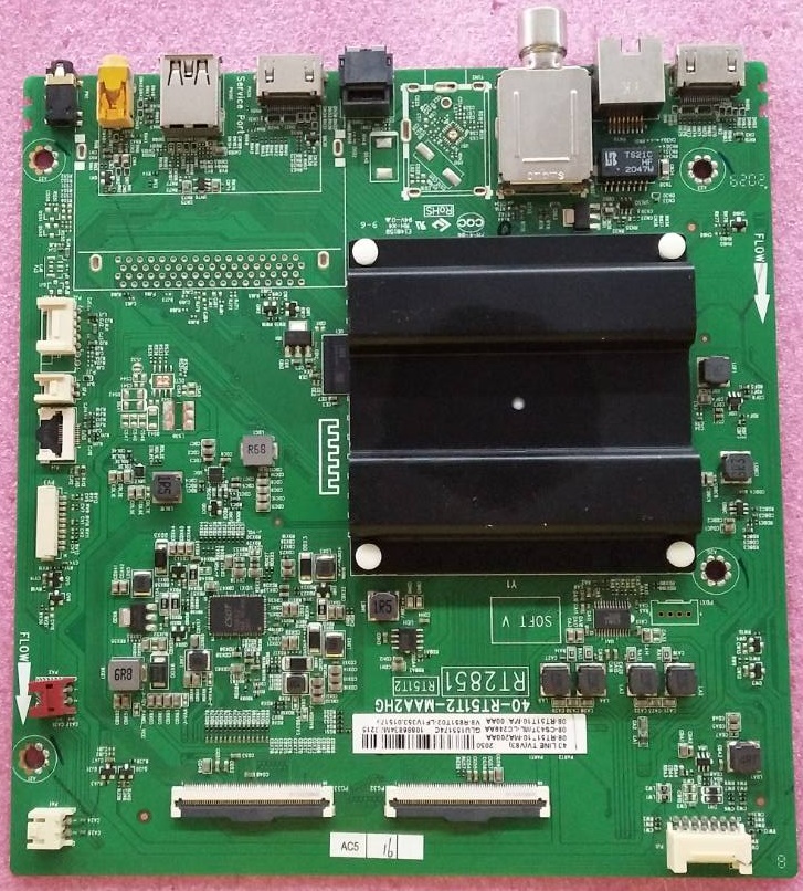 เมนบอร์ดทีวีทีซีแอล TCL อะไหล่แท้#มือสองพร้อมใช้งาน ใช้กับรุ่น 43LINE TV พาร์ท40-RT51T2-MPC2HG