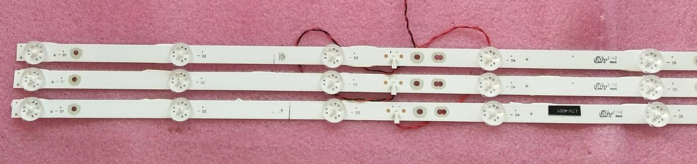 หลอดแบล็คไลท์ทีวี นาโน NANO ของแท้ถอดจากเครื่อง รุ่น LTV-4001 (8LED X 3)