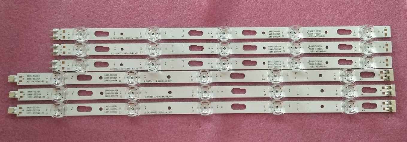 หลอดแบล็คไลท์ SAMSUNG(ซัมซุง) หลอดใหม่โรงงาน รุ่นUA43TU7000KXMR UA43TU7000KXXT UA43TU8000KXXT UA43TU8100KXXT UA43AU7700KXXT