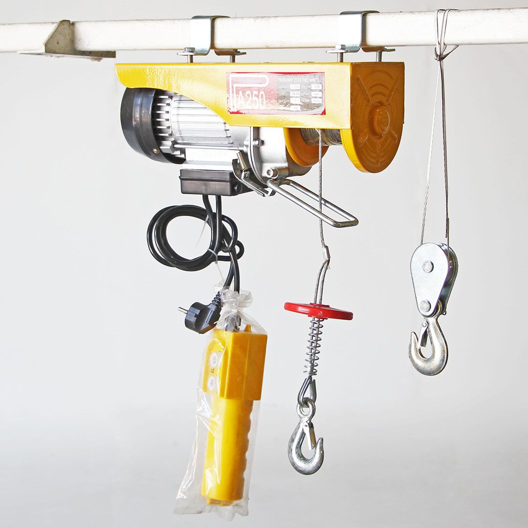 Hoist รอกไฟฟ้า 250kg 12m 220v 550W สายรีโมท 1m 40x15x26cm
