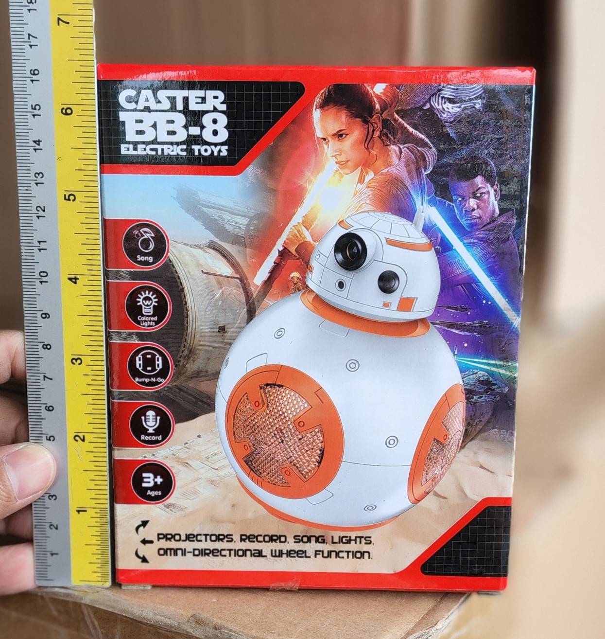 019 หุ่นยนต์ CASTER bb-8 ใส่ถ่านวิ่งชนถอยอัดเสียงได้