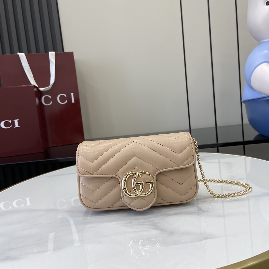 [Pre-order] กระเป๋า Gucci Pink Super Mini GG Marmont Matelassé Bag งานเกรด vip งานคุณดีที่สุด