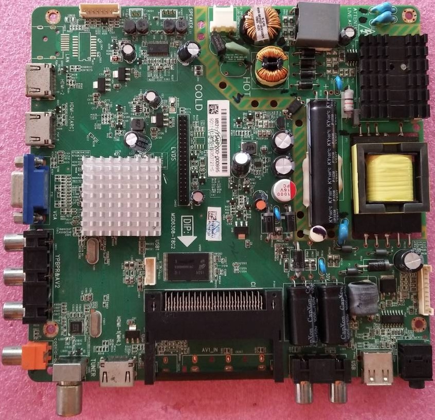 วันบอร์ดทีวีฟิลลิปส์ PHILIPS อะไหล่แท้มือสองถอดจากเครื่อง รุ่น 32PHT5200S/98 พาร์ท MSD6308-T8C2 เวอร์ชั่นเบอร์จอ LC320DXY (SF)(E1)