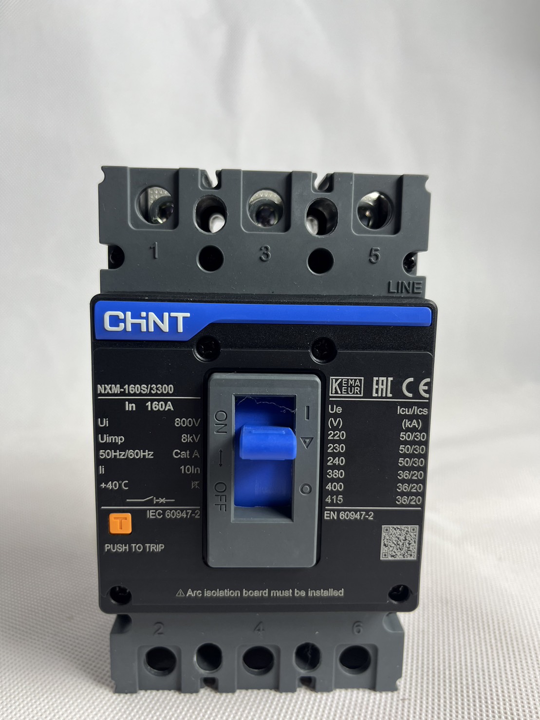 MCCB โมลเคสเบรกเกอร์ เบรกเกอร์ขนาดใหญ่ Molded Case Circuit Breaker 3P 160A (36KA)