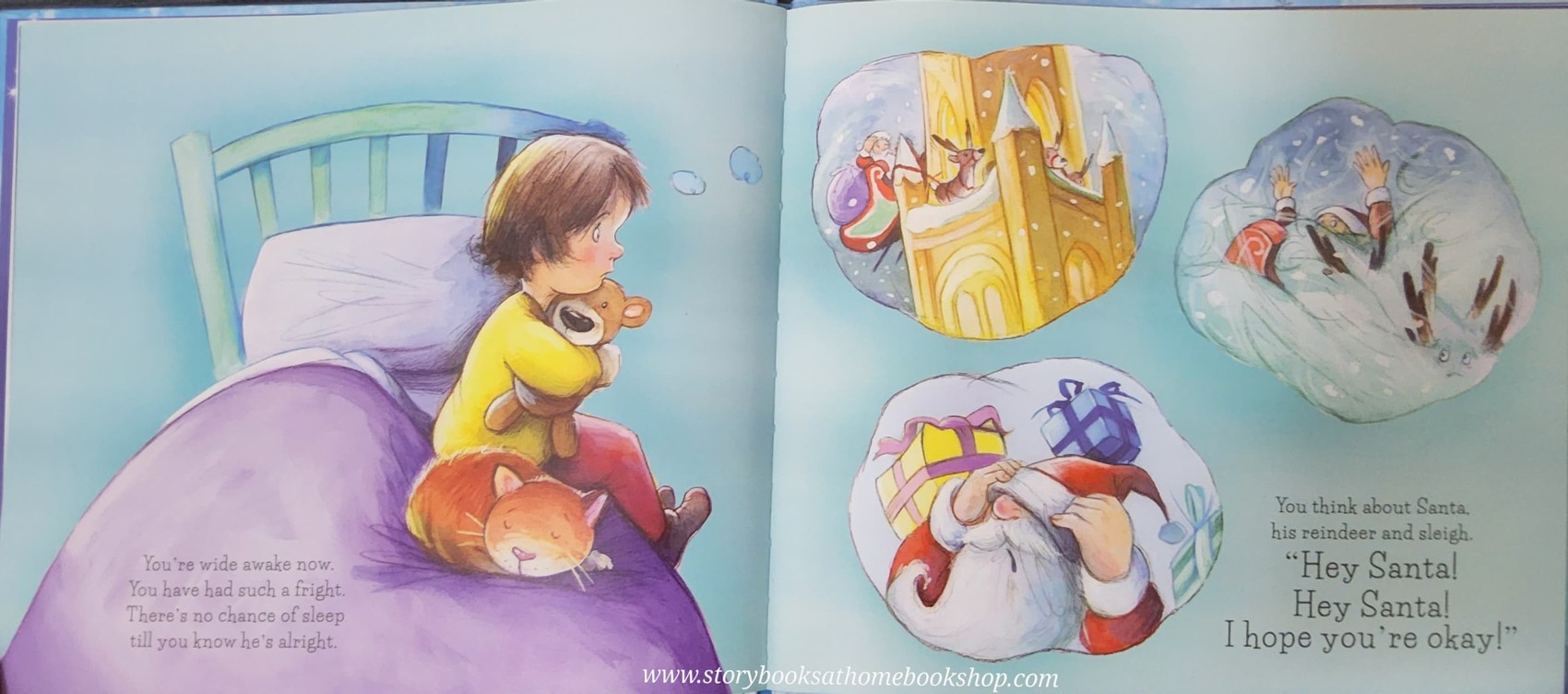 หนังสือนิทานปกแข็ง* 🍓🍓SANTA'S SLEIGH IS ON ITS WAY TO MY HOUSE🍅🍅