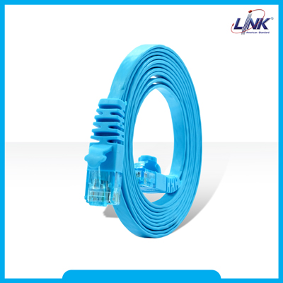 CAT 6 FLAT PATCH CORD 2 M. ( Light Blue ) สีฟ้าสดใส