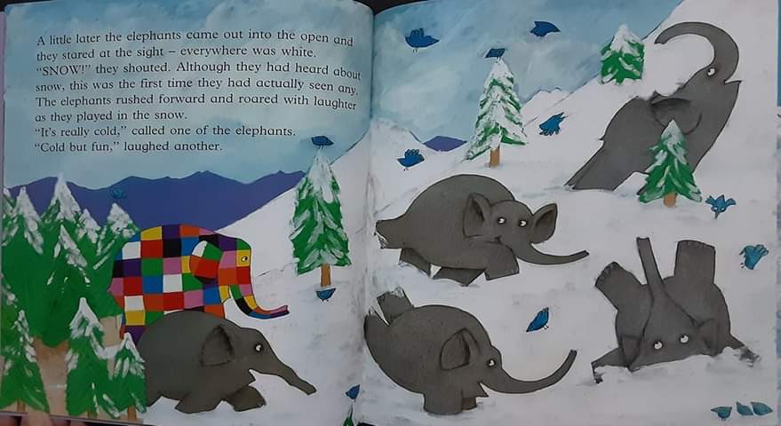 หนังสือนิทานปกอ่อน** 🍅🍅ELMER IN THE SNOW BY DAVID MCKEE