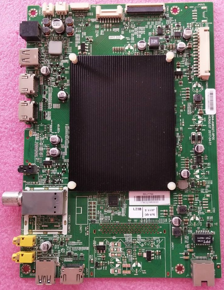 เมนบอร์ดโตชิบา TOSHIBA มือสองพร้อมใช้งาน ใช้กับรุ่น 55U7750VT พาร์ท 5844-A9K02T-0P00 ใช้ทีคอน 6870C-0584A