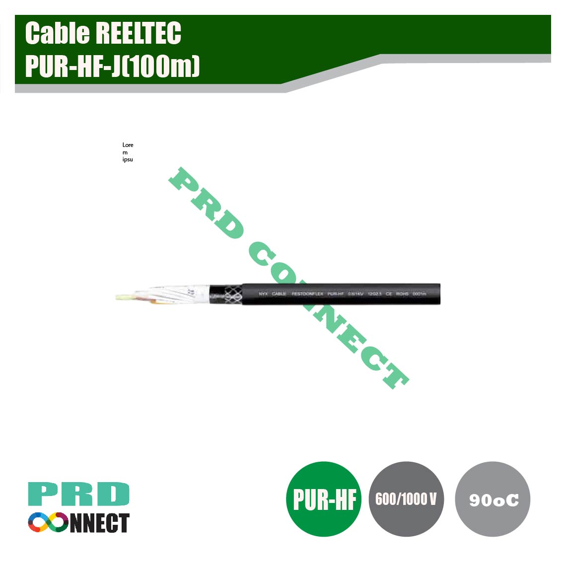 Cable REELTEC PUR-HF-J(100m)