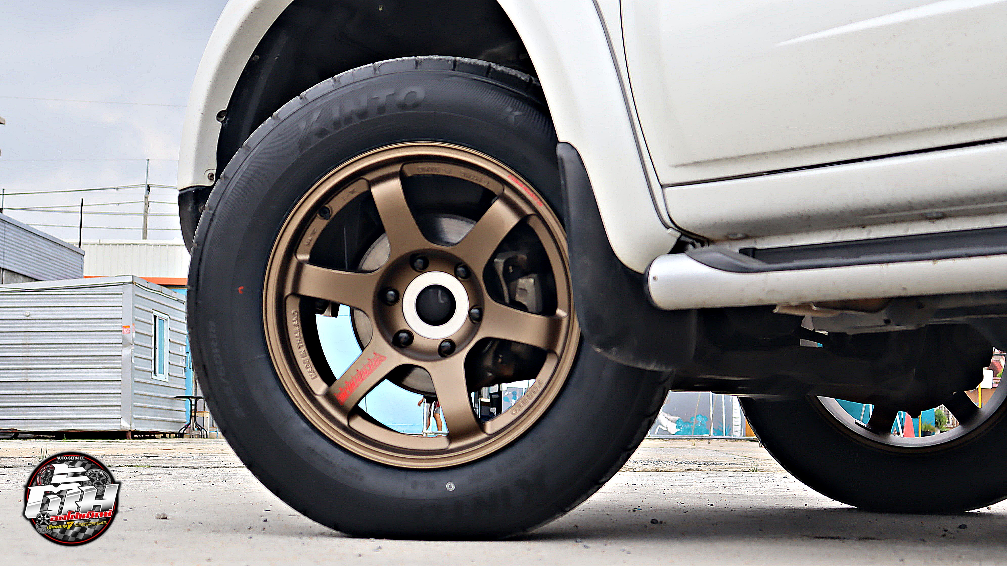 MITSUBISHI PAJERO เปลี่ยนล้อยาง TE37 SUV KD ขอบ18นิ้ว ยาง KINTO V-36 265/60R18 110H