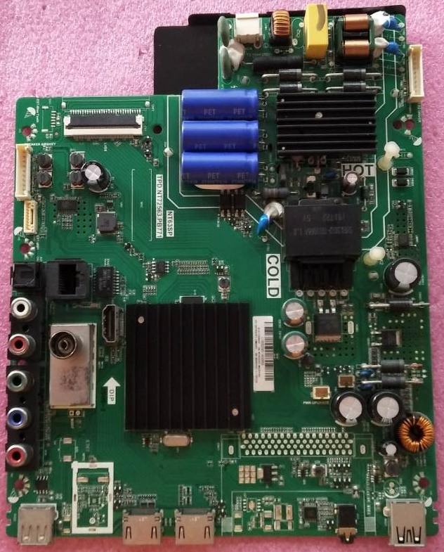 เมนบอร์ดทีซีแอล TCL อะไหล่แท้/ของมือสองถอดจากเครื่อง รุ่นLED43S62 พาร์ทบอร์ดTPD.NT72563.PB771 เวอร์ชั่นทีคอน พาร์ท T430HVN01.0