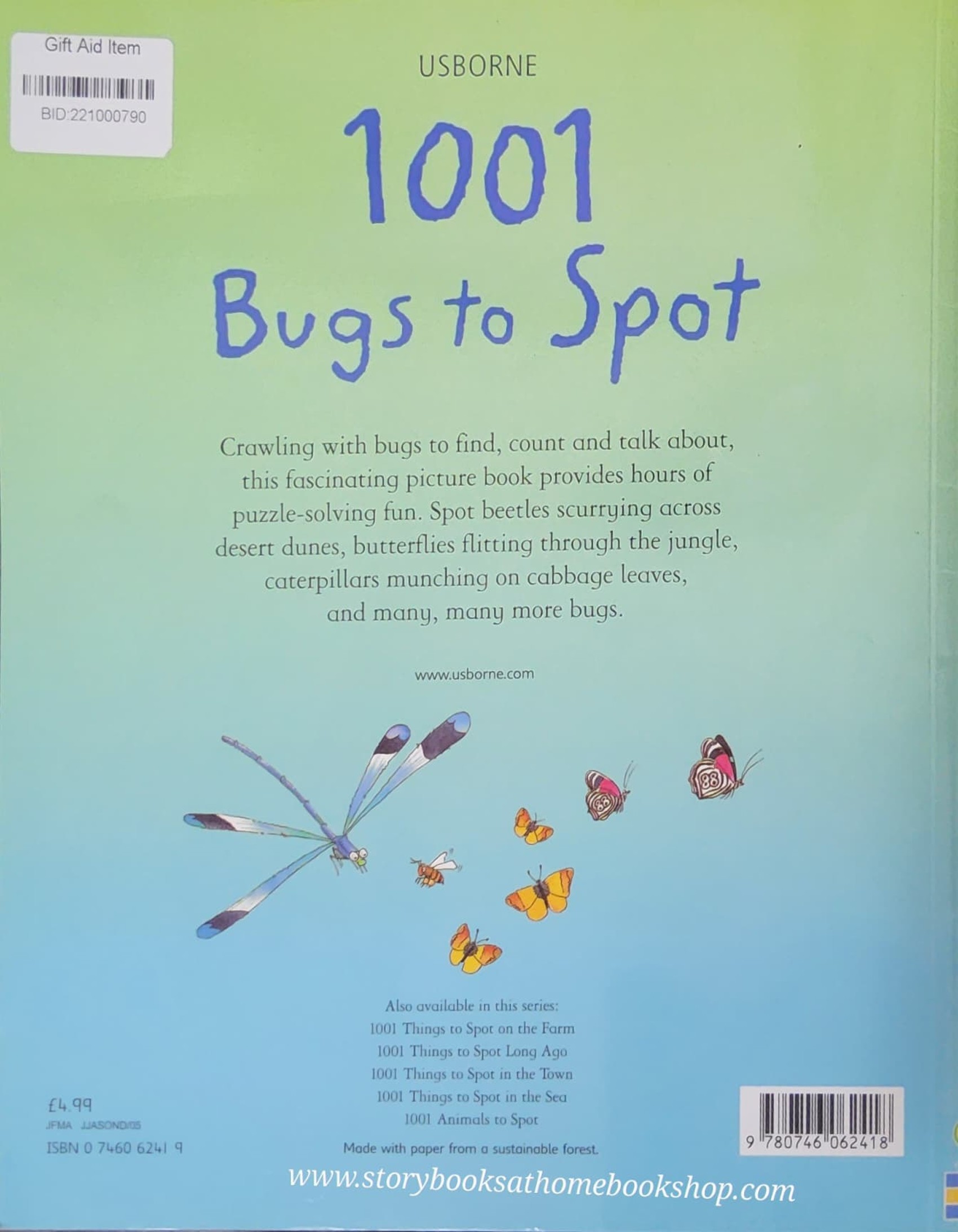 PUZZLE BOOK** ♥️USBORNE 1001 BUGS TO SPOT