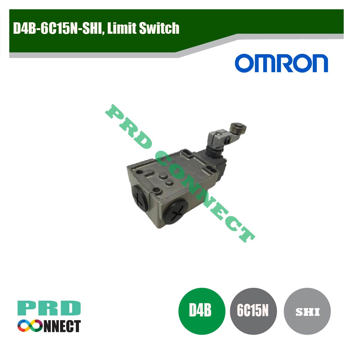 D4B-6C15N-SHI, LIMIT SWITCH, OMRON