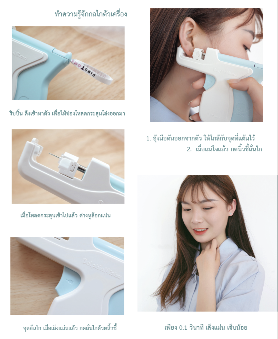 MODEL D รุ่นใหม่ล่าสุด MINI SET แนะนำเซ็ตชุดเจาะสำหรับมือใหม่เริ่มต้น เริ่มธุรกิจได้เลย แป้นหมวกตันใส่สบายไม่ทิ่มหลังหู