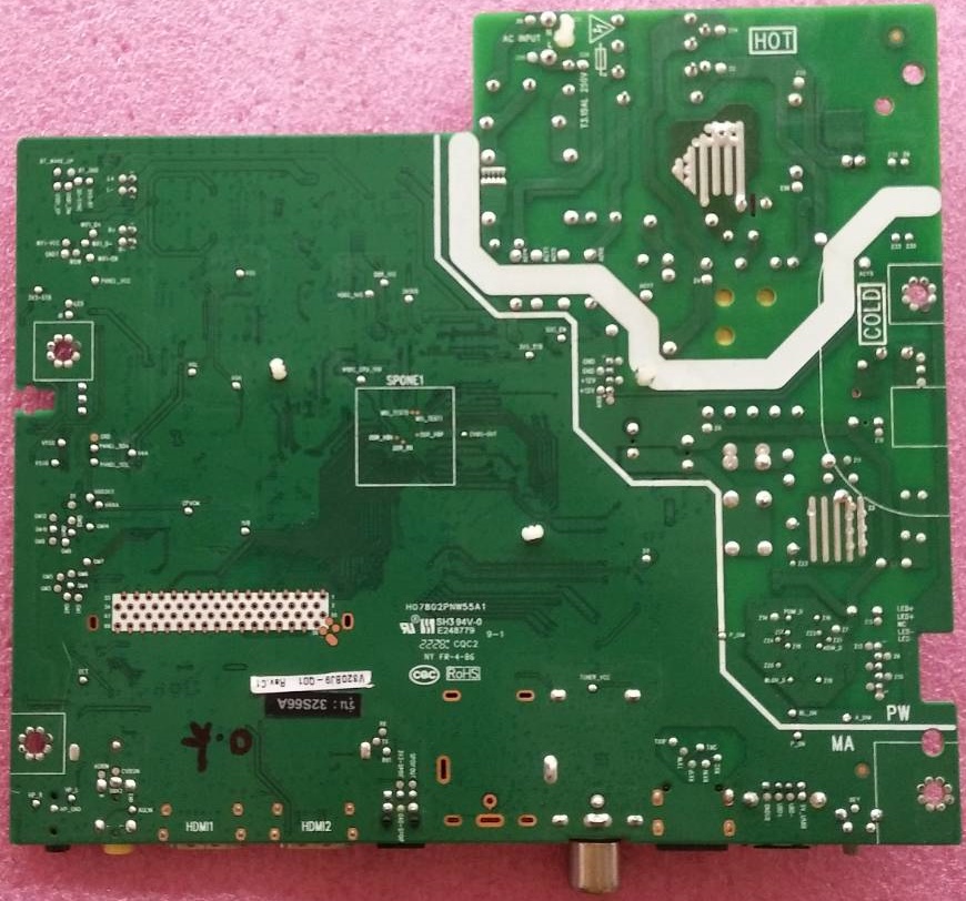 วันบอร์ดทีวีทีซีเแอล TCL อะไหล่แท้#มือสองพร้อมใช้งาน รุ่น32S66A พาร์ท40-MT21X7-MPA2HG เวอร์ชั่นทีบาร์ V320BJ9-Q01