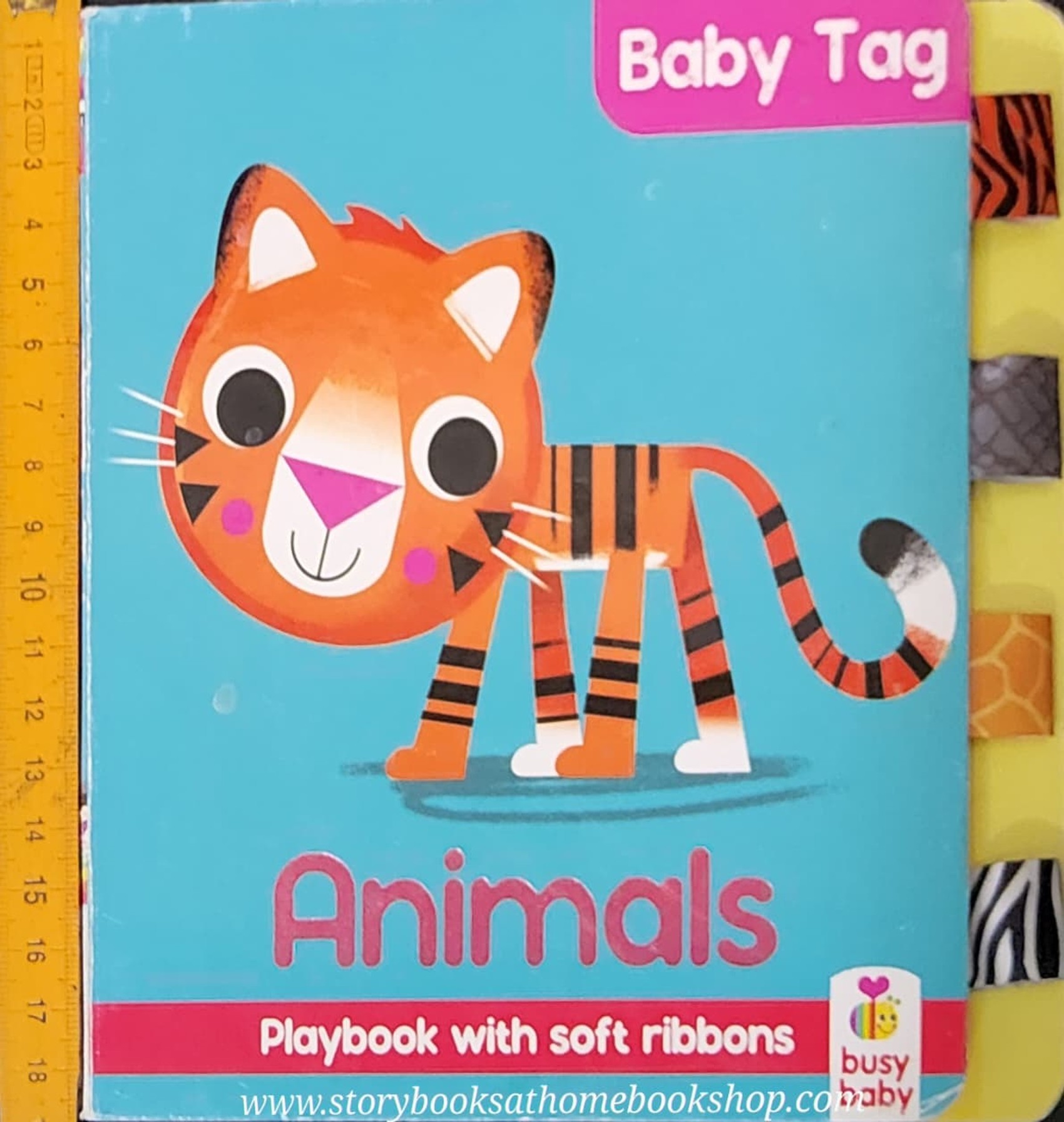 BOARD BOOK** 🍅🍅ANIMALS PLAY BOOK WITH SOFT RIBBONS