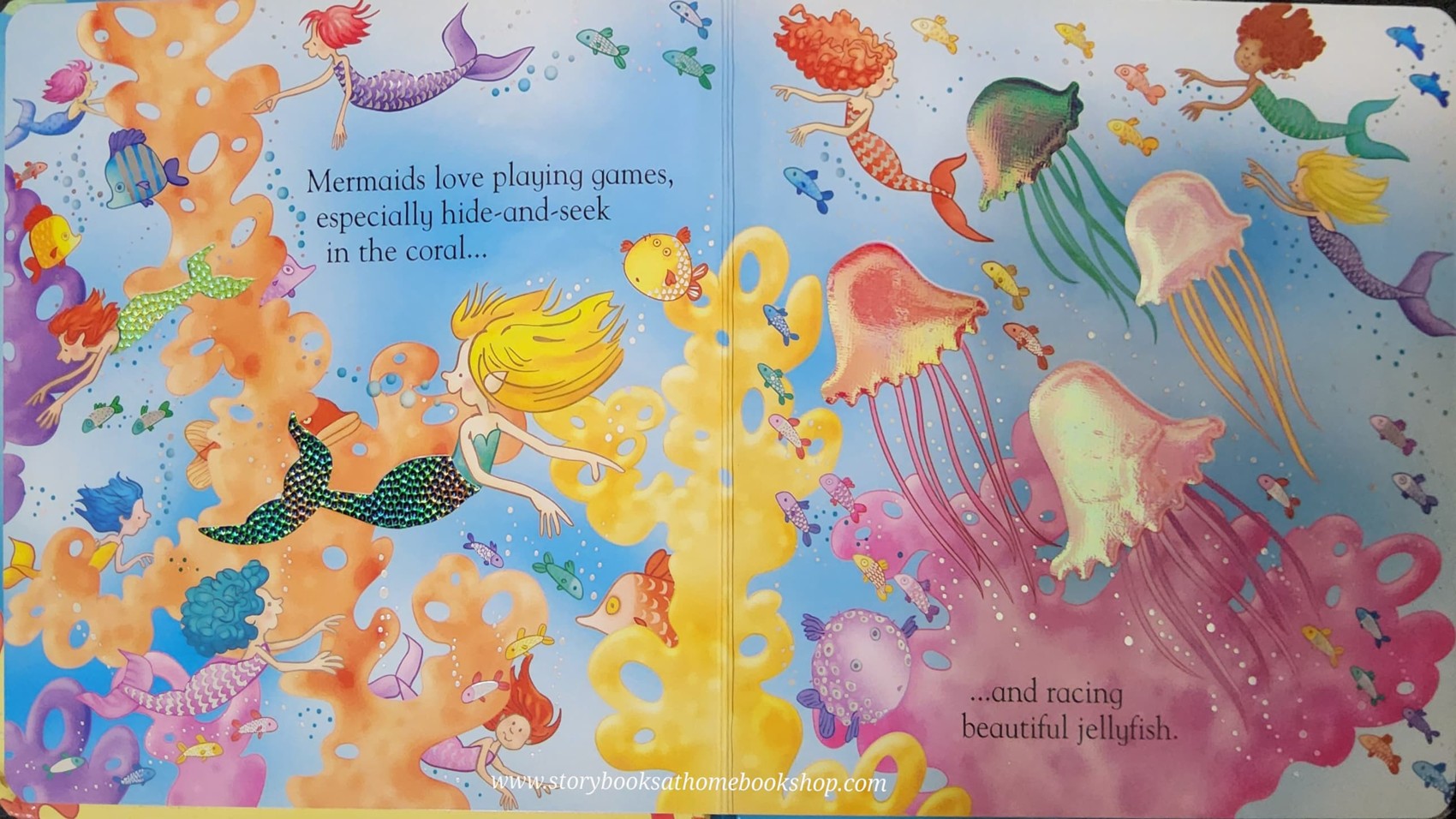 BOARD BOOK** ♥️USBONE SPARKLY TOUCHY-FEELY :MERMAIDS