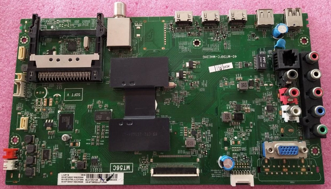 เมนบอร์ดทีวี ทีซีแอล TCL ของแท้ถอดจากเครื่อง รุ่นLED32S3800 พาร์ทบอร์ด40-MT56FC-MAE2HG เวอร์ชั่นทีบาร์ST3151A05-8