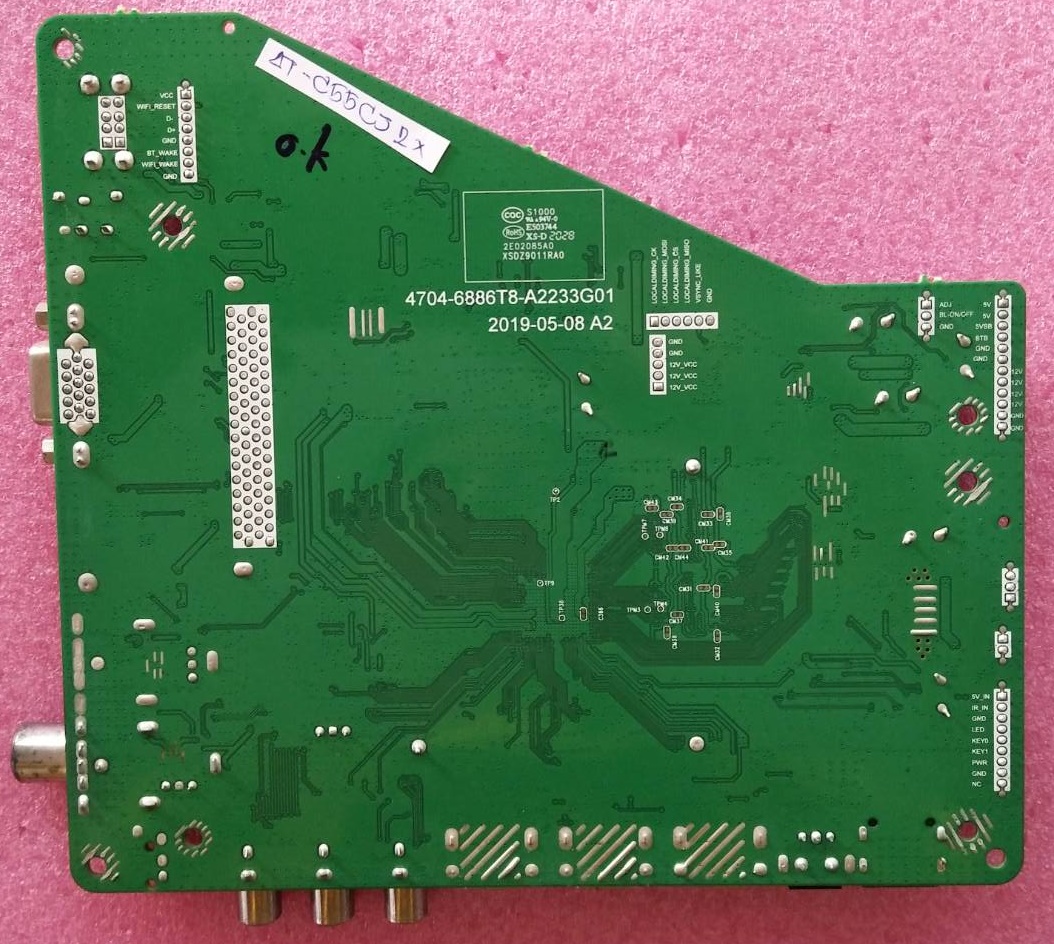 Main Board SHARP (เมนบอร์ด ชาร์ป) ของแท้มือสองพร้อมใช้งาน รุ่น 4T-C55CJ2X พาร์ทบอร์ด 6886T8E ใช้ทีคอนST5461D13-2-C-2