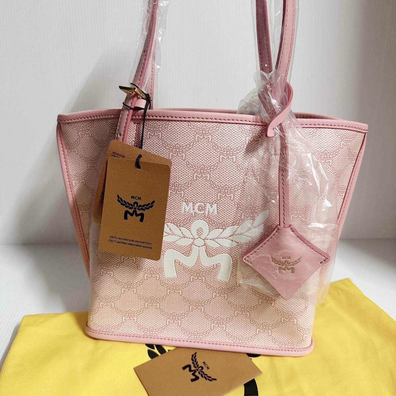 โปร New Mcm Mini Himmel Shopper ใบลูกถอดได้ Sz.13.0 x 22.0 x 21.5 ซม. อุปกรณ์.ถุงผ้า/การ์ด