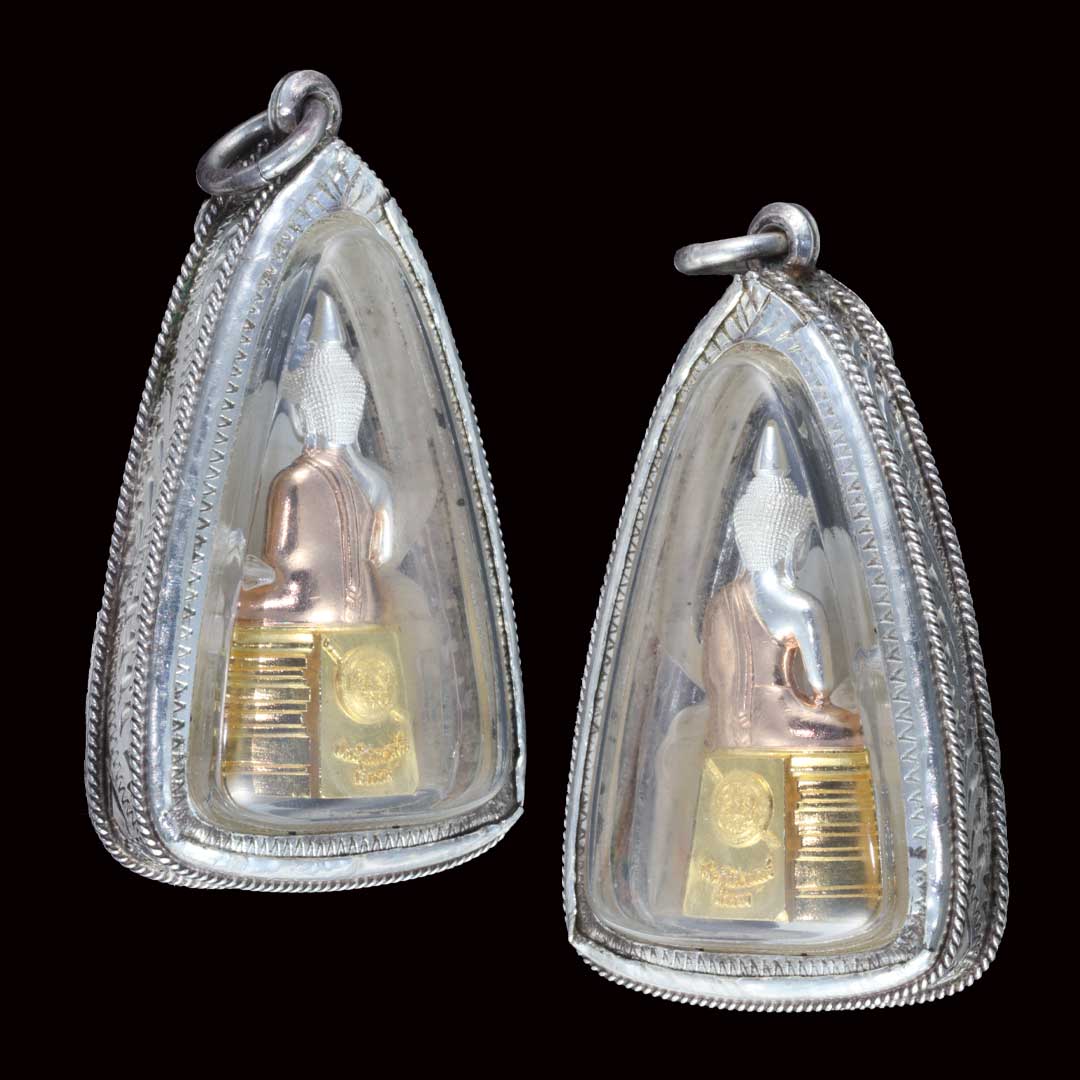 กริ่งหลวงพ่อโสธร รุ่นประวัติศาสตร์ตำรวจ ปี2562 เลี่ยมกรอบเงิน พร้อมใช้