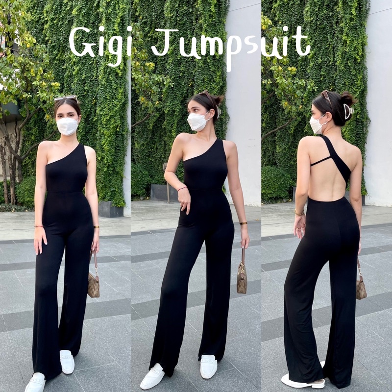 🍷Gigi Jumpsuit🍷 บอดี้สูทขายาว สวยมากก โชว์หลังเบาๆ ดีเทลเก็บหุ่นเก็บพุง ใส่แล้วดูมีเอว แบบสูง 168 ใส่ได้สบายๆไม่รั้งเป้า Cropbkk♡