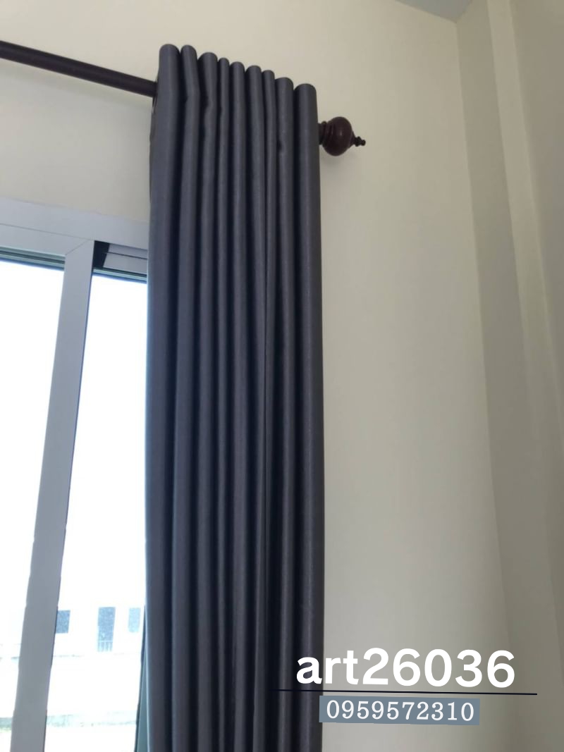 ติดตั้งผ้าม่าน โทนสีเรียบเทา ยอดนิยม