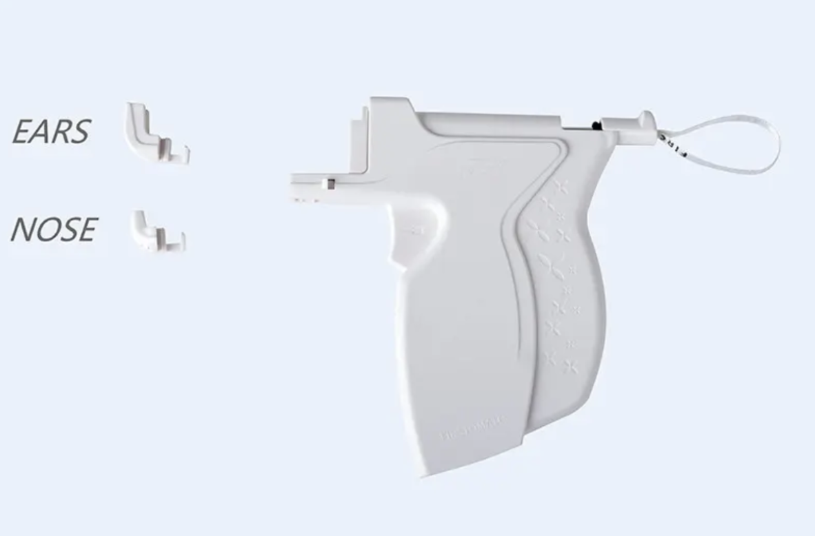 Model T ต่างหูเจาะราคาย่อมเยา ก้านจะหนา1 mm แป้นผีเสื้อ