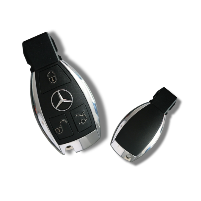 รีโมต Benz น้ำเต้าโครเมี่ยม (เติม TOKEN VVDI ได้) 3 ปุ่ม 315/433 MHz บอร์ดสีเขียว