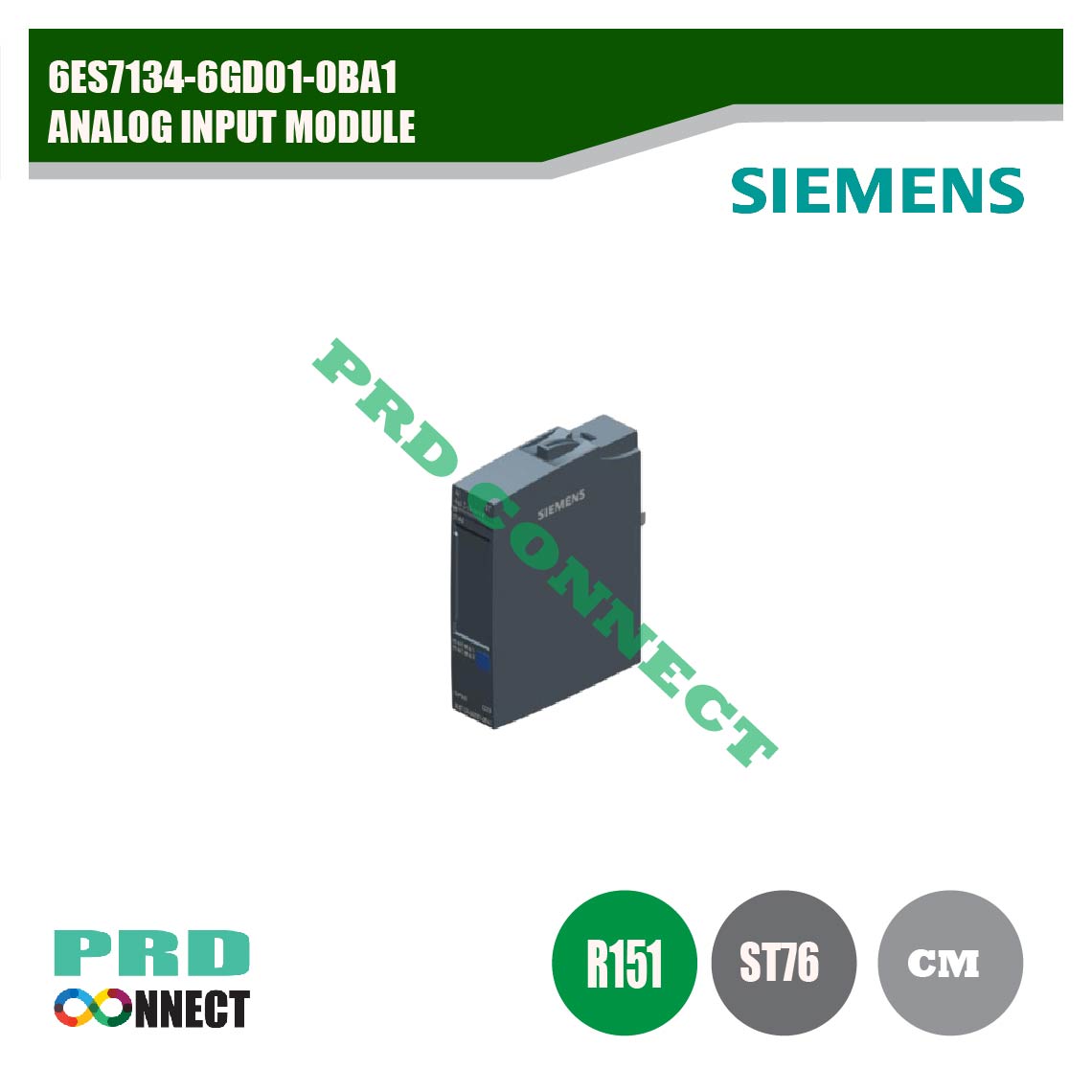 6ES7134-6GD01-0BA1, ANALOG INPUT MODULE, SIEMENS