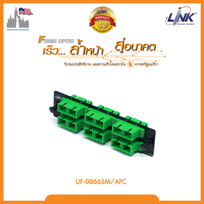 6 SC Duplex Snap-In Adapter PLATE (SM & APC.) (แผง SNAP SM, SC 12 F)