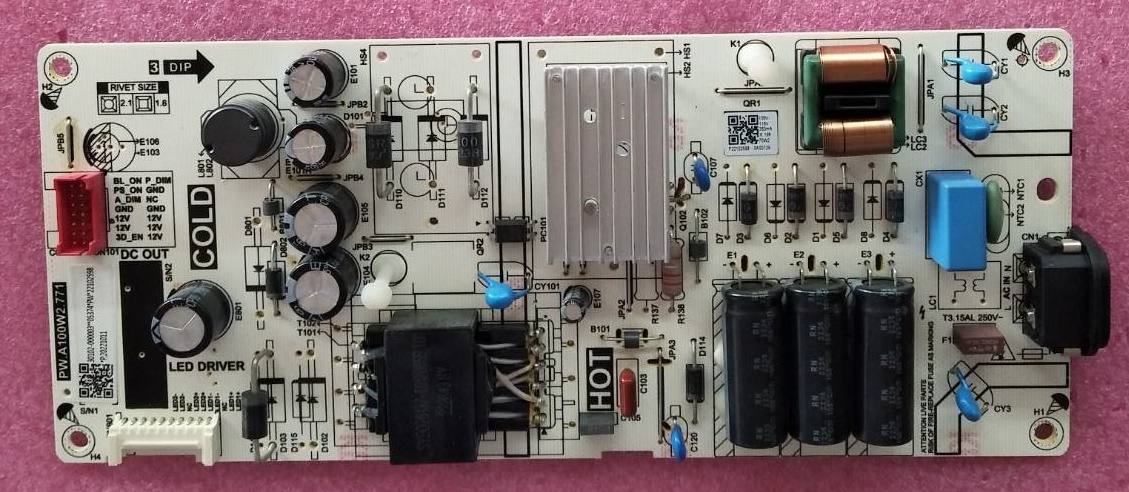 เพาเวอร์ซัพพลายทีวี ทีซีแอล TCL ของแท้ถอดจากเครื่อง รุ่น43P637 พาร์ท PW.A100W2.771