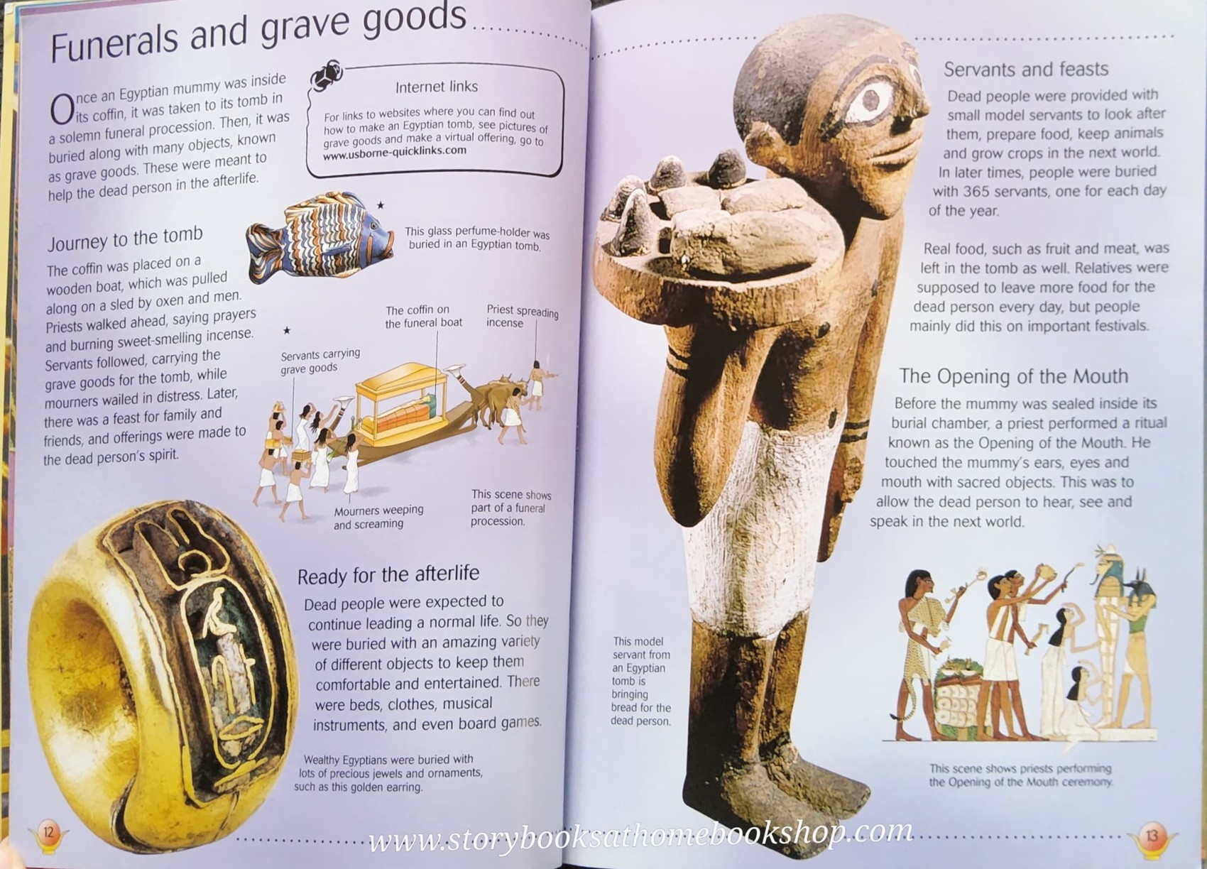 KNOWLEDGE BOOK** ♥️♥️USBORNE DISCOVERY INTERNER-LINKED: MUMMIES&PYRAMIDS♥️♥️