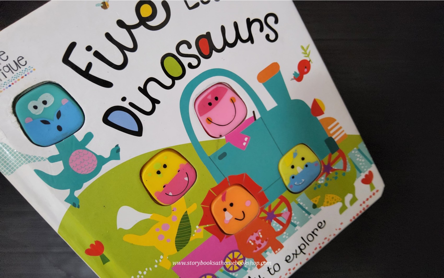 TOUCH AND FEEL BOARD Book** 🍅🍅FIVE LITTLE DINOSAUS ARE READY TO EXPLORE