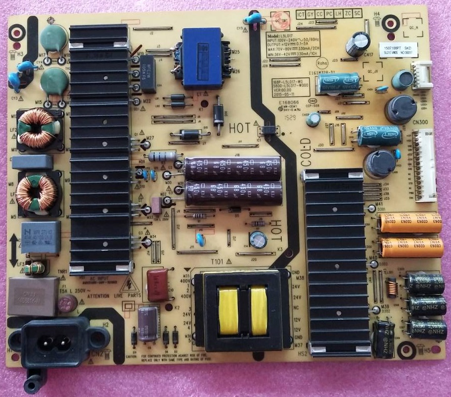 ซับพลายทีวี สกายเวิร์ท SKYWORTHของแท้มือสองถอดจากเครื่อง ใช้กับรุ่น 49E3000 พาร์ท 5800-L5L017-W000