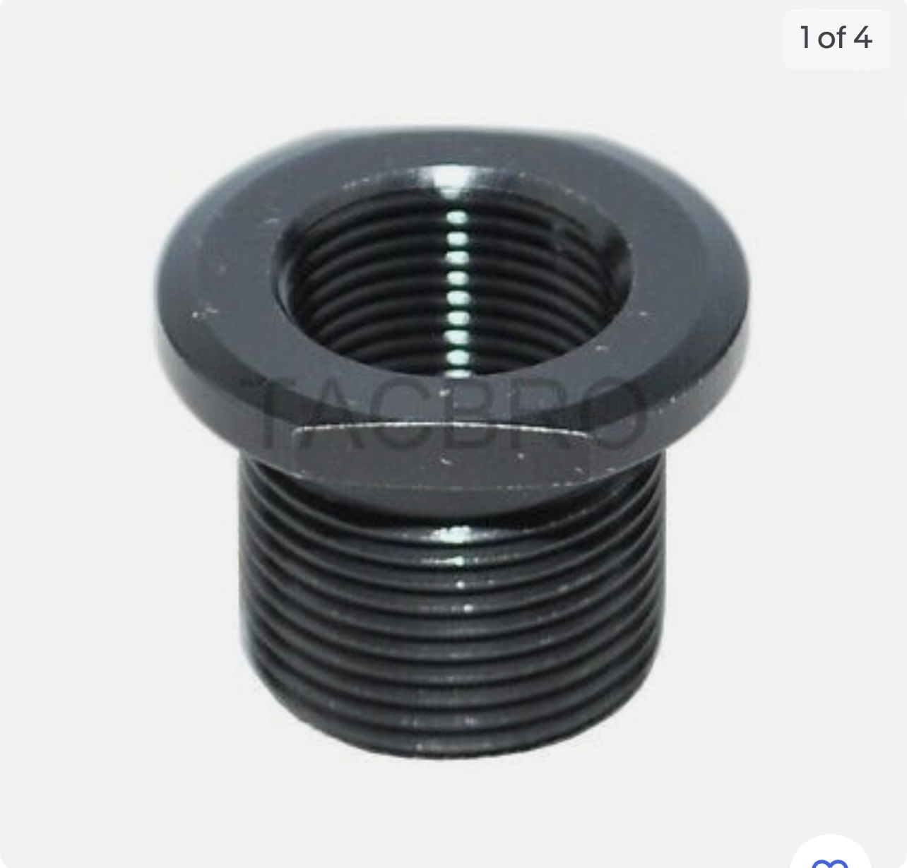 AR15 - Black Oxide Stainless Steel Construction Muzzle Thread Adapter Convert [1/2x28] to [5/8x24]