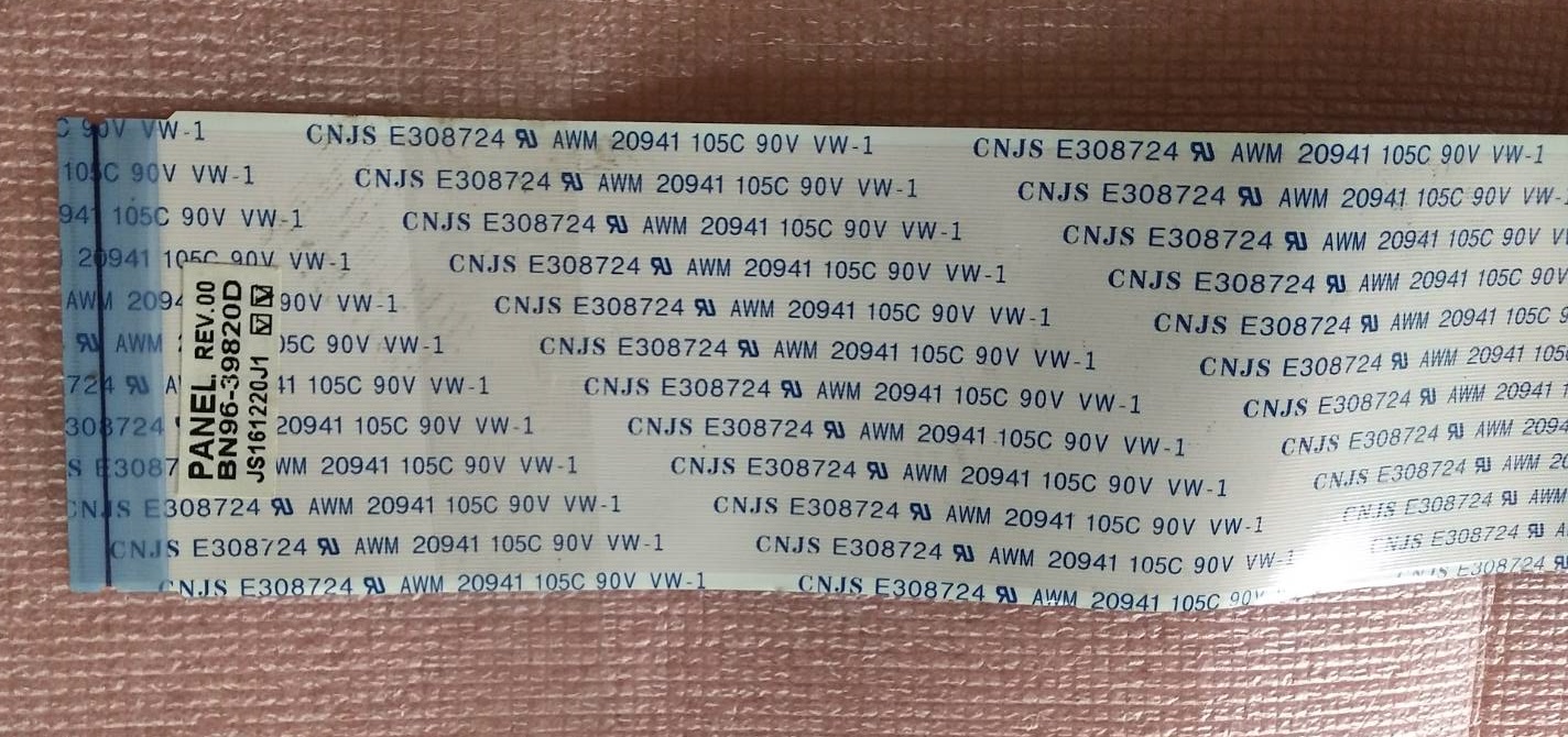 สายแพยาวทีวี ซัมซุง SAMSUNG ของแท้ถอดจากเครือง พาร์ทBN96-39820D ใช้ได้กับหลายรุ่นที่พาร์ทตรงกัน