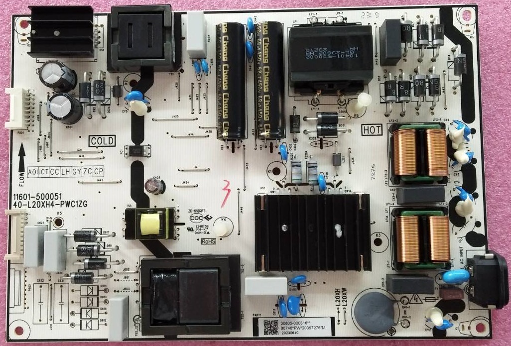 ซัพพลายทีวี ทีซีแอล TCL ของแท้มือสองถอดจากเครื่อง รุ่น 55C645 65C636 พาสบอร์ด 40-L20XH4-PWC1ZG