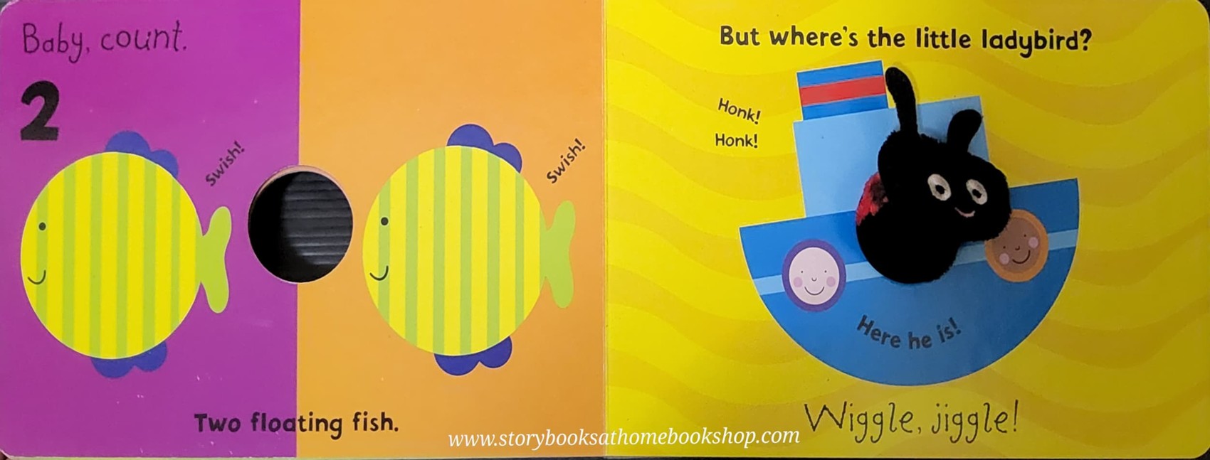 FINGER PUPPET BOARD BOOK** 🍅🍓BABY TOUCH WIGGLE JIGGLE LADYBIRD!